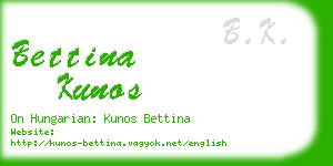 bettina kunos business card